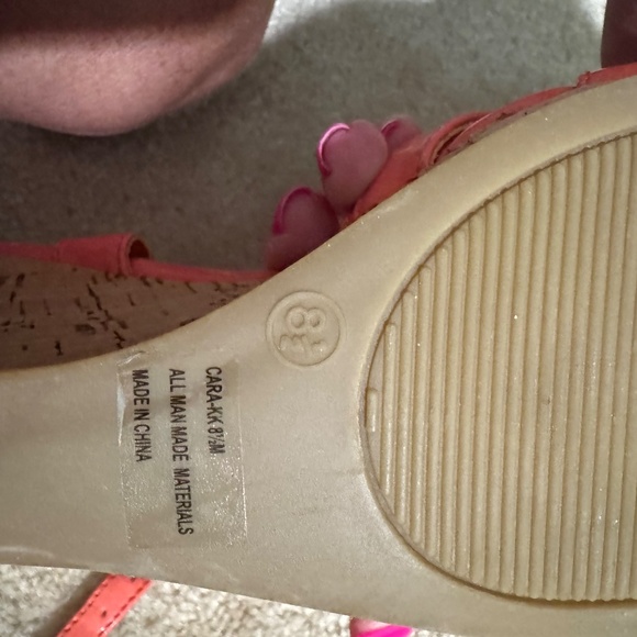 Peach sandals wedge - Picture 4 of 4